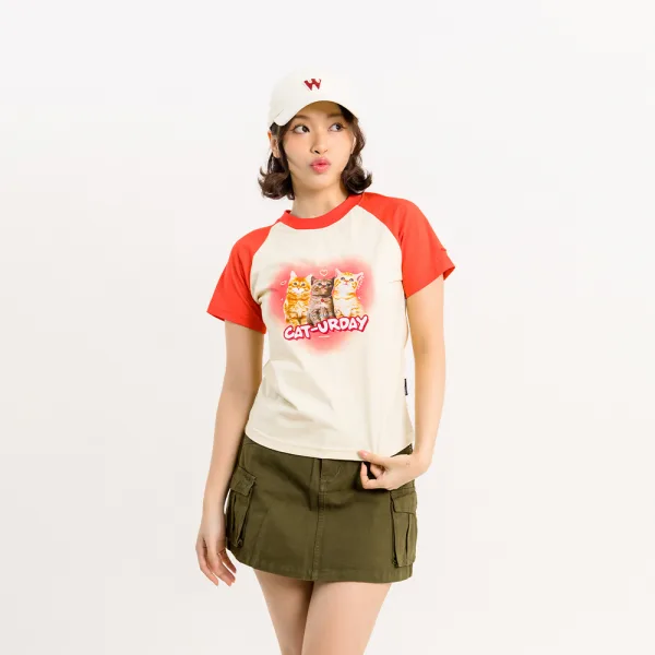 ÁO THUN NỮ - TOTODAY - CATURDAY BABY TEE