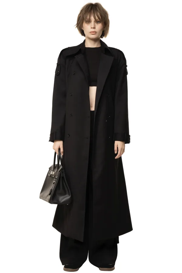 ELLINGTON TRENCH COAT - BLACK