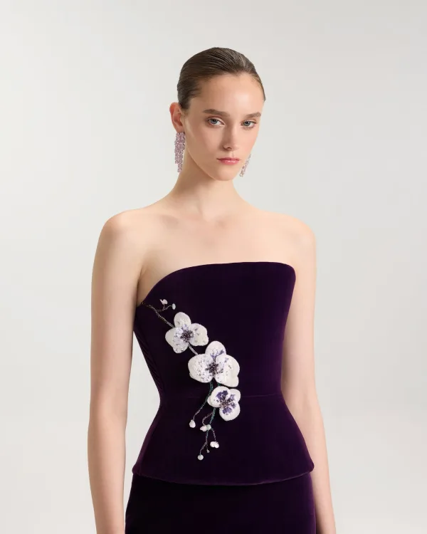 Orchid Velvet Corset