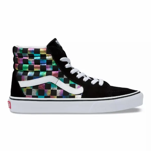 VANS IRIDESCENT CHECK SK8-HI BLACK