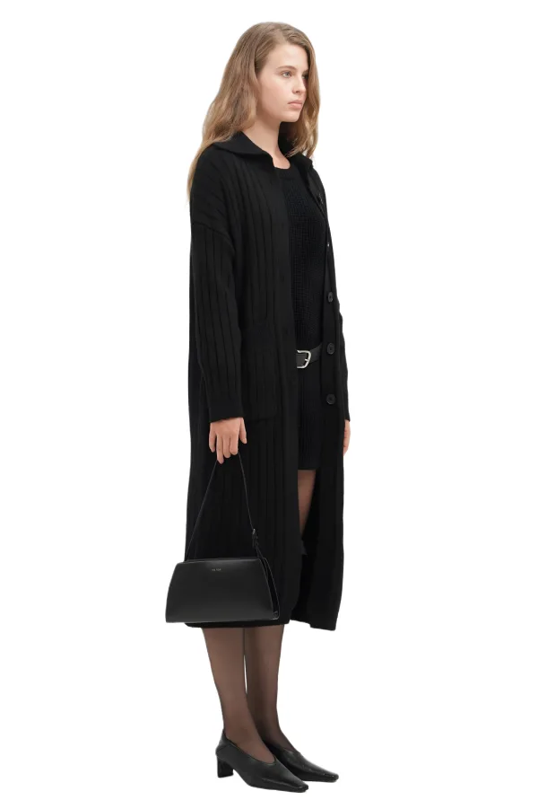 TED MAXI CARDIGAN - BLACK