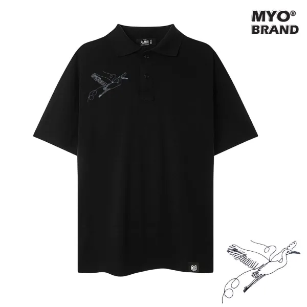 Áo Polo Form Rộng MYO Thêu CRANE