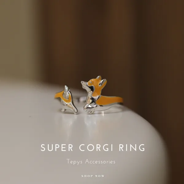 Nhẫn Bạc Corgi