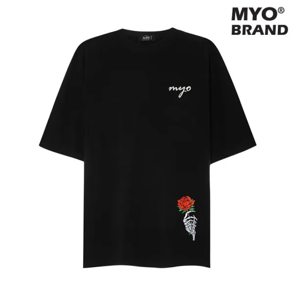 Áo Thun Form Rộng MYO THÊU Hoa Hồng