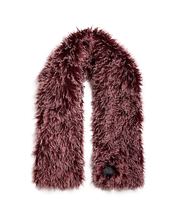 RUBY RED PSY FAUX FUR SCARF