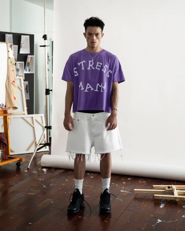 SSMA CRAYON LOGO T-SHIRT - PURPLE