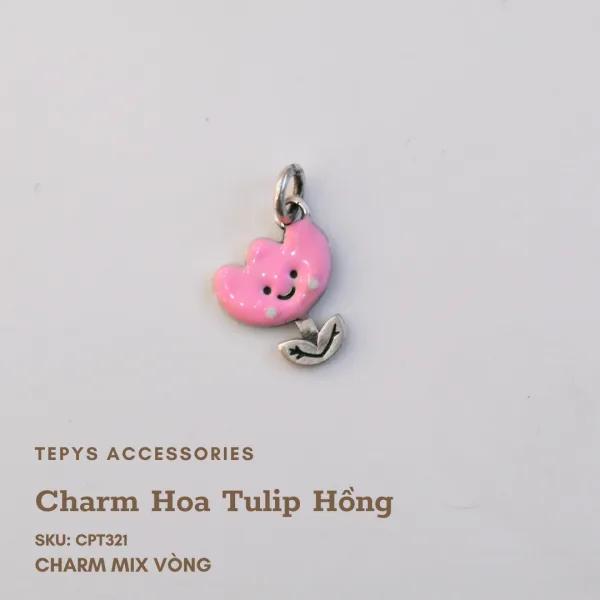Charm Hoa Tulip Hồng