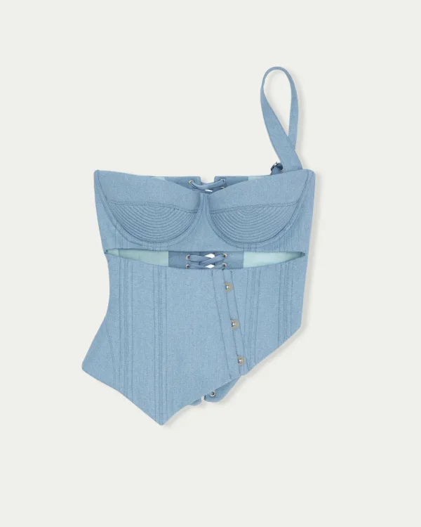 Primrose Denim Cut-out Corset