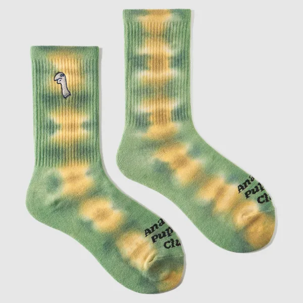 High Crew Socks - Ananas Puppet Club - Tie Dye