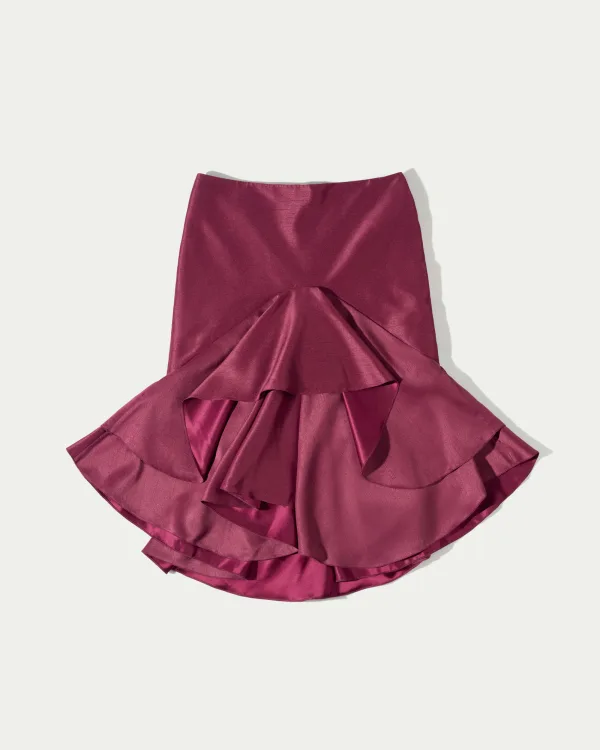 Petalstack Layer Midi Skirt