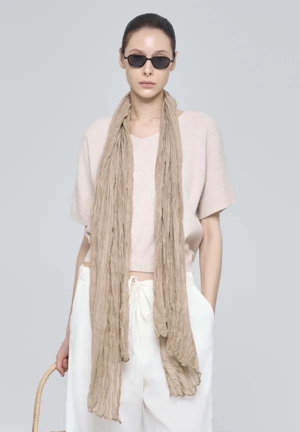 CRINKLE SCARF - SAND