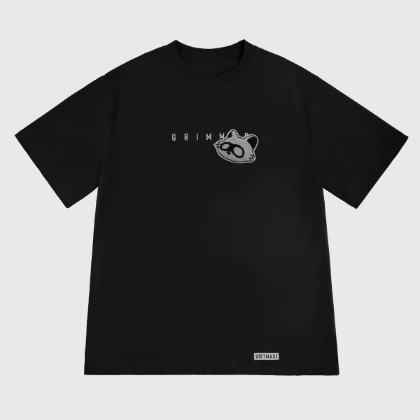 Áo thun Grimm DC raccoon // Black