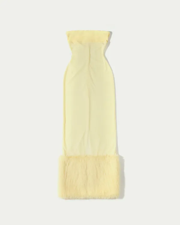 Bulbine Fur-trimmed Maxi Dress
