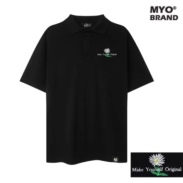 Áo Polo Nam Cổ Bẻ MYO Thêu Hình Hoa M04