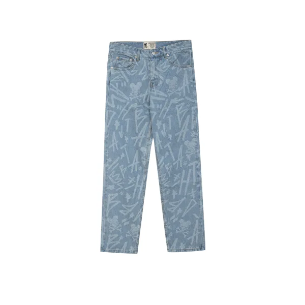 SIGNATURE LASER-PRINTED JEANS