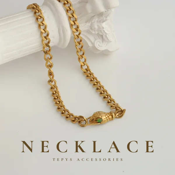 Choker xích Snake Titan Gold - PKS007