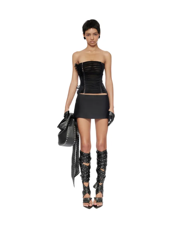 Onyx Velvet Tube Top