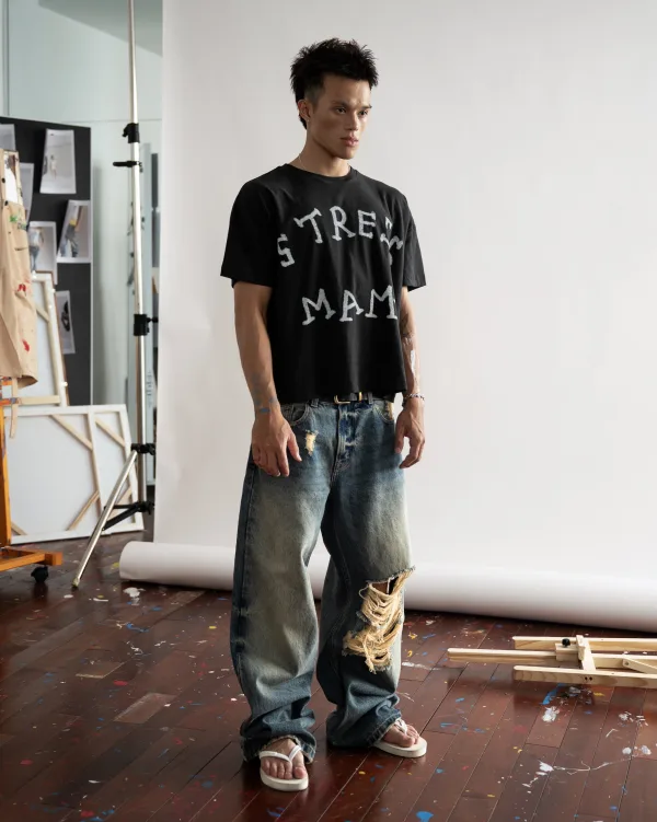SSMA CRAYON LOGO T-SHIRT - BLACK