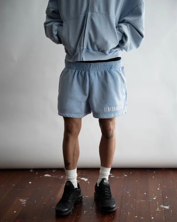SUMMER26 SSMA WASHED SWEAT SHORTS - BLUE