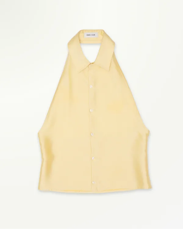 Back Expose Silk Wool Shirt