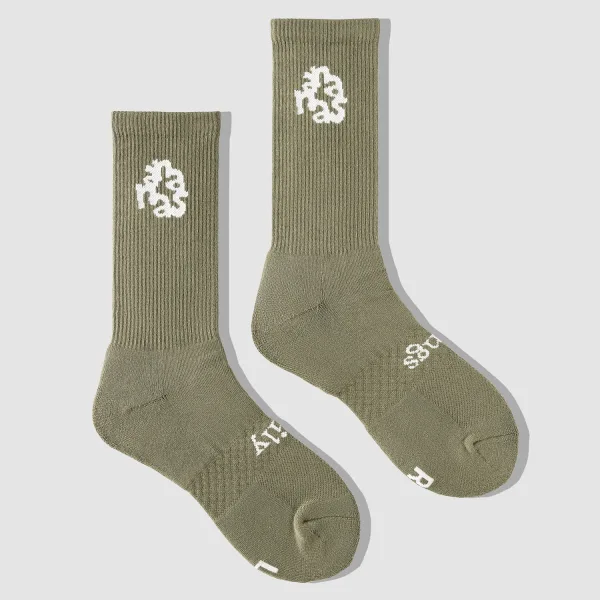 High Crew Socks - Ananas Daily Things - Laurel Oak