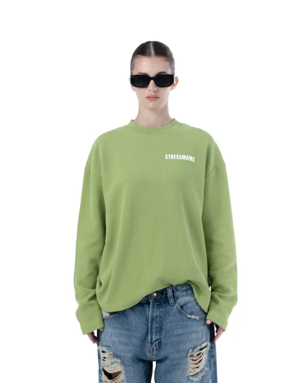 SS26 WAFFLE LONGSLEEVE - GREEN