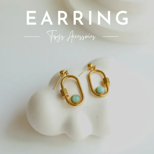 Jade Frame Earring