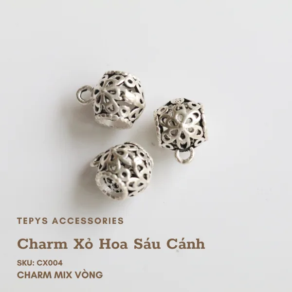 Charm Xỏ Hoa Sáu Cánh
