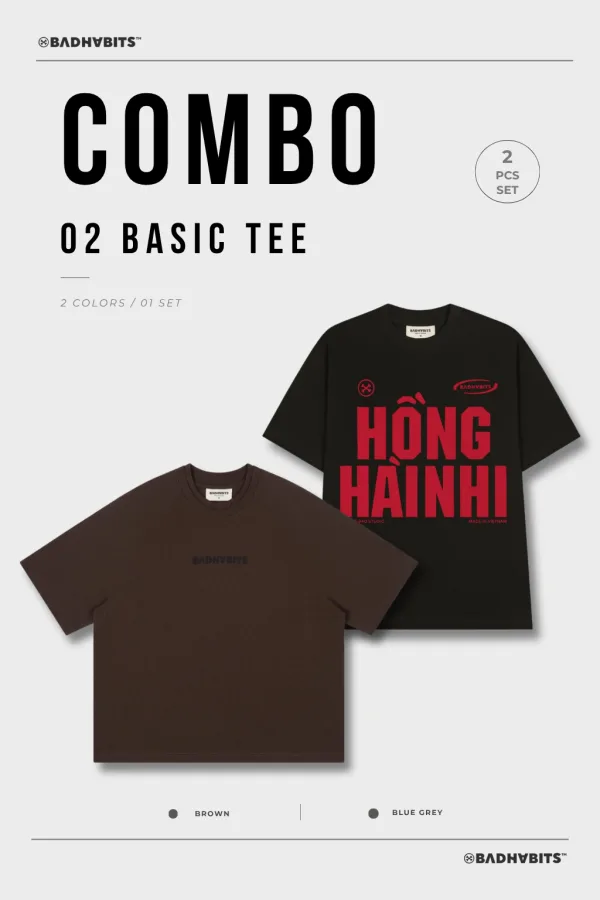[COMBO 2 ÁO - SIZE M] ÁO THUN CLASSIC TEE / HONGHAINHI TEE