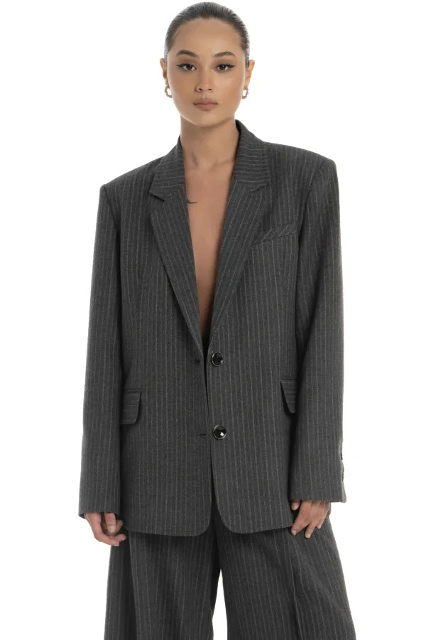 CLAUDE BLAZER - GREY STRIPED