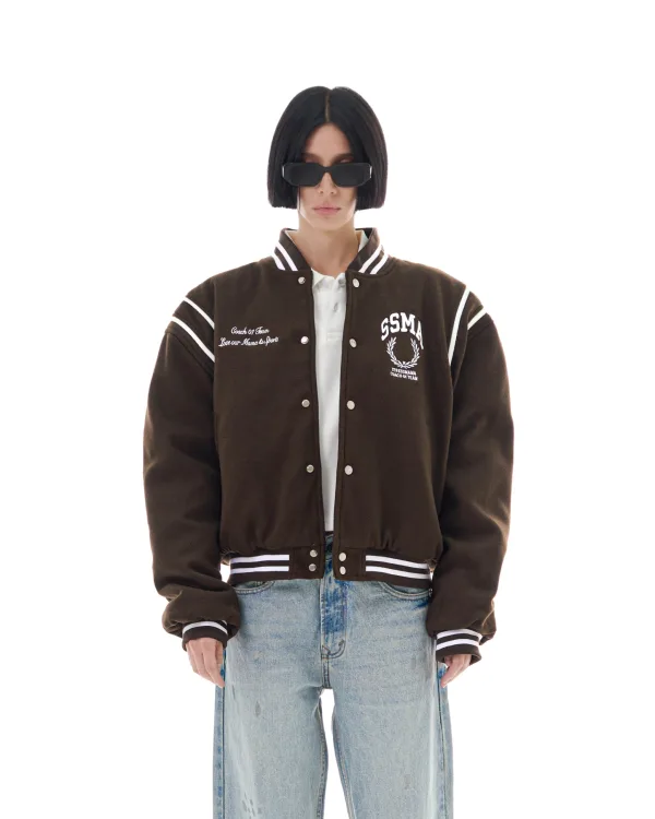 FW25 VARSITY JACKET - BROWN