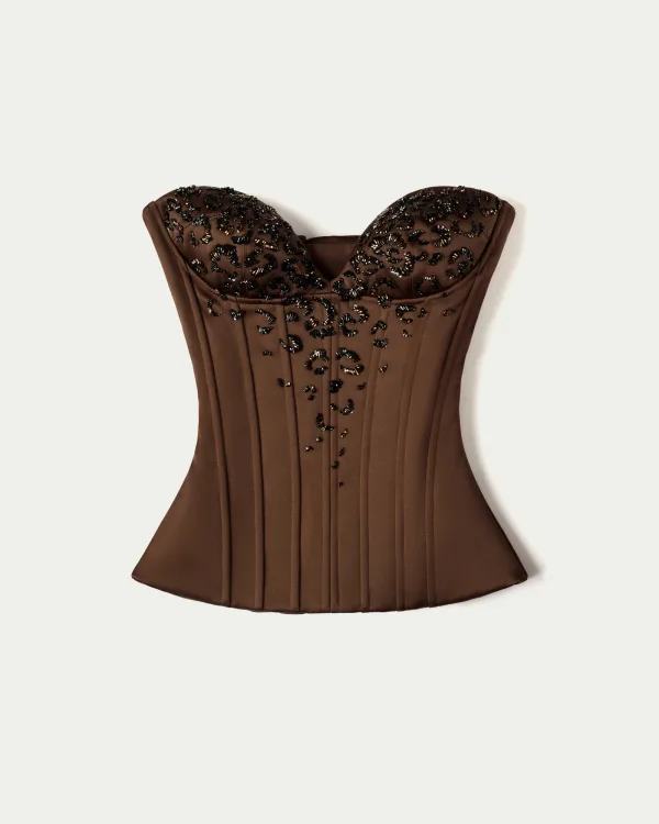 Jaguar Hand-Embellished Bustier Corset