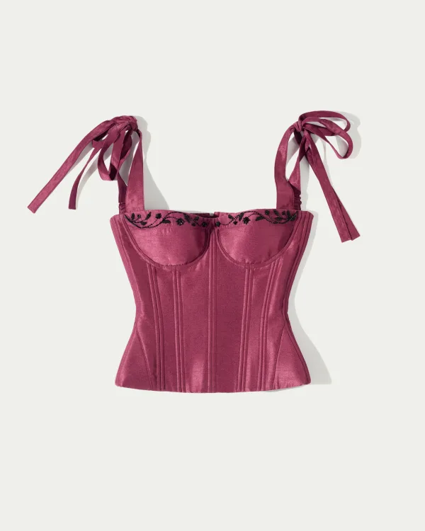 Voltage Hand-Embellished Bustier Corset