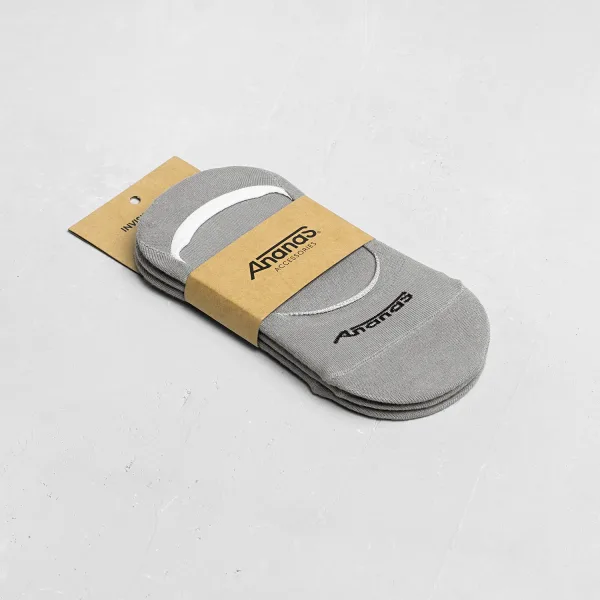 Invisible Socks Pack - Ananas Typo - Grey