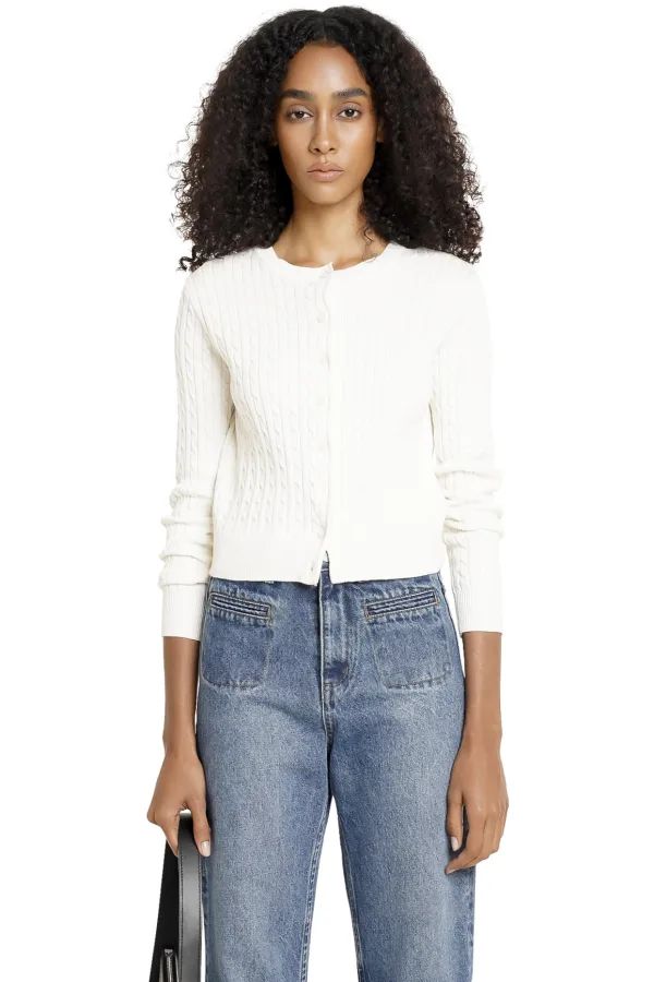 CABLE CARDIGAN - OFF WHITE