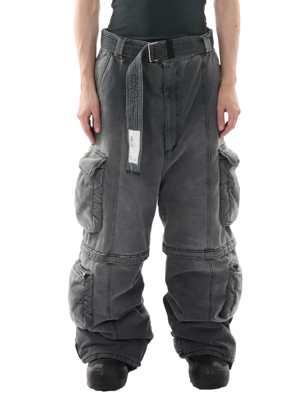 WADDED CARGO JEANS