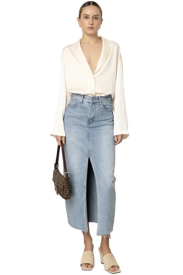 SWOON SKIRT - LIGHT BLUE