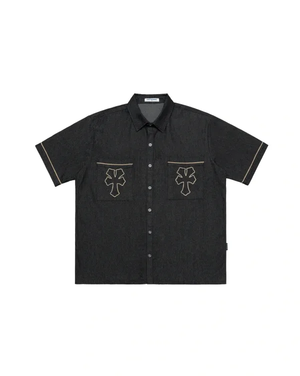 Áo Sơ Mi "Y" Embroidered Khaki Shirt