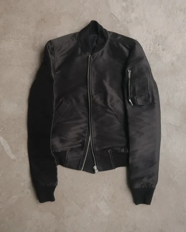 Rick Owens Mainline SS15 'FAUN' Silk Cropped Bomber
