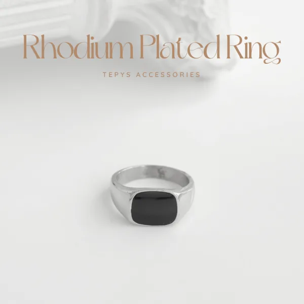 Nhẫn Xi Mạ Vihet Black Stone