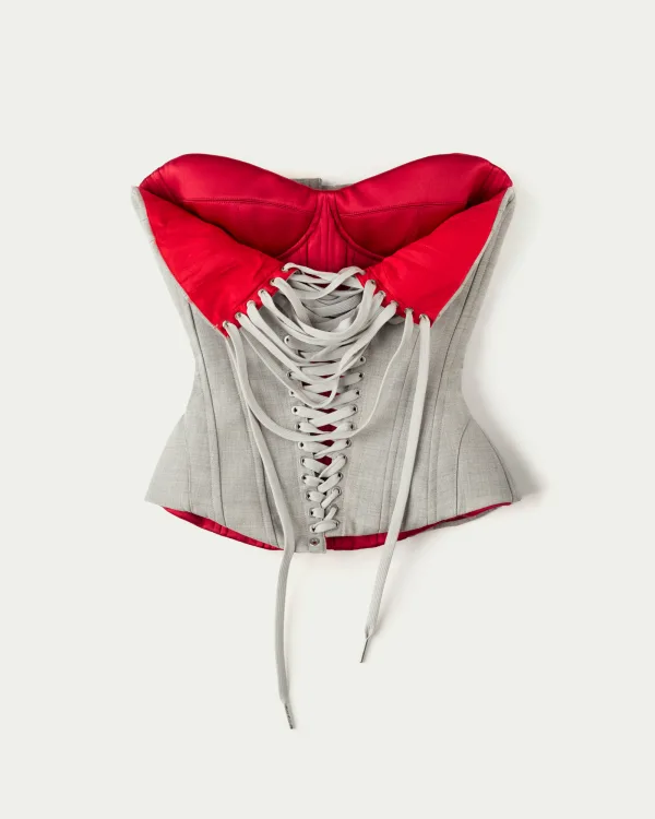 Peel Off Lace-up Bustier Corset