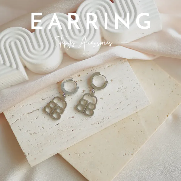 Letter B Earring