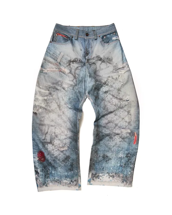 GOTHIC GATE PRINTED DENIM - BLING VER