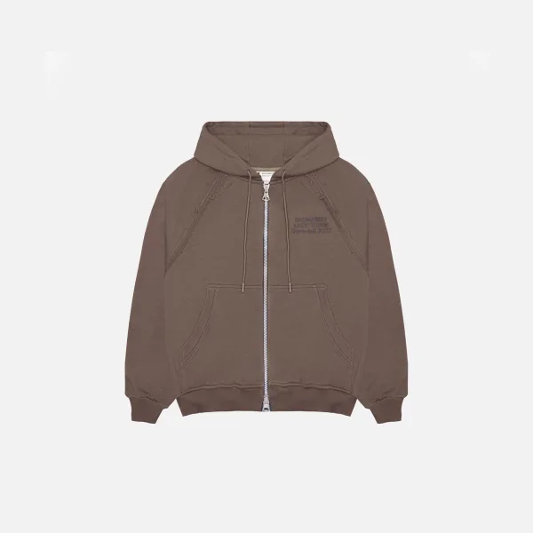 TOO BAD, TOO LAZY RAGPLAN HOODIE - BROWN