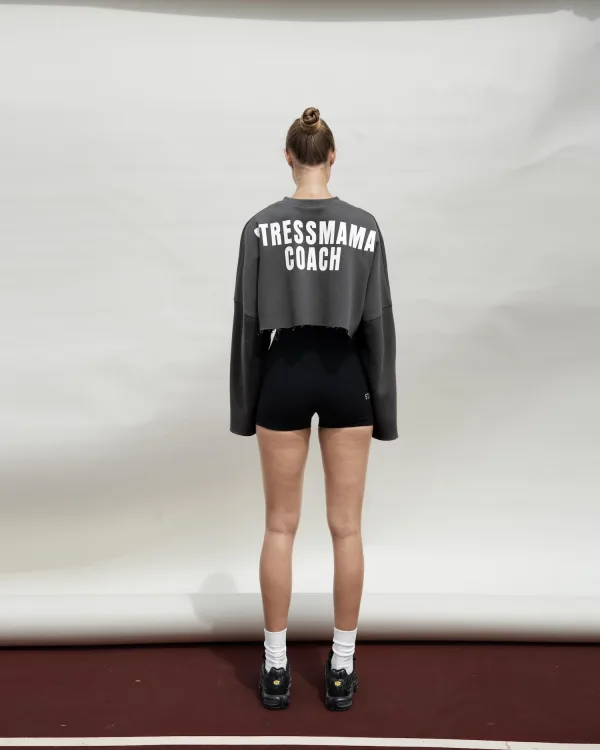 SSMA COACH CROP LONGSLEEVE - GRAY