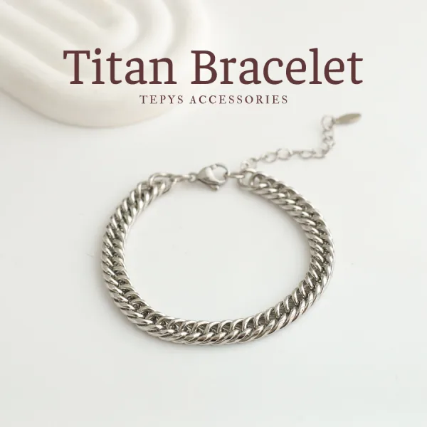 Lắc Tay Chain Titan Silver