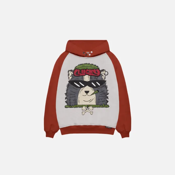 LUCKY MEOW RAGLAN HOODIE