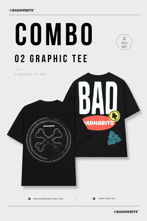 [COMBO 2 ÁO - SIZE XS] ÁO THUN BAD ICON / NON-STANDARD