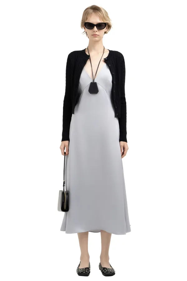 SLIP DRESS - TRIDENT GREY