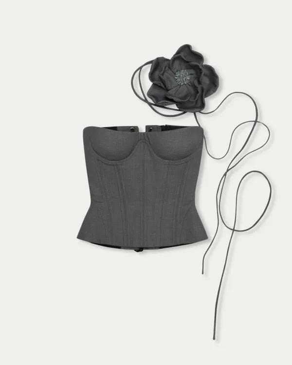 Paradise Grey Khaki Corset